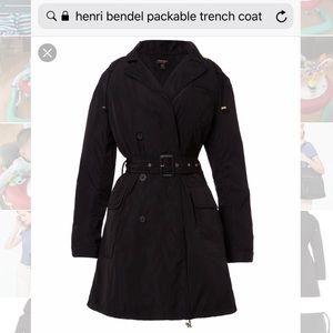 Henri Bendel Packable Trench Coat NWT